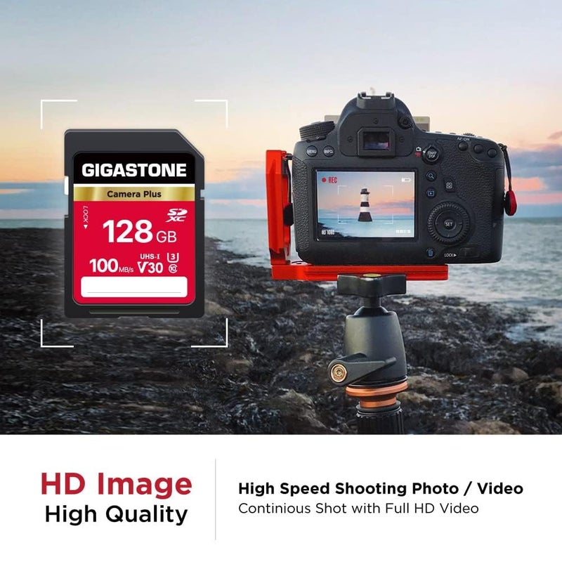 GIGASTONE 128GB SD Card 2-Pack, Camera Plus, UHS-I U3 Class 10 SDXC Memory Card Full HD Video for Canon Digital Camera, Full-Sized SD Card, with 2 mini case - Image 4